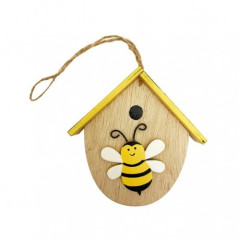Dekoracja drewniana- ul z pszczołą