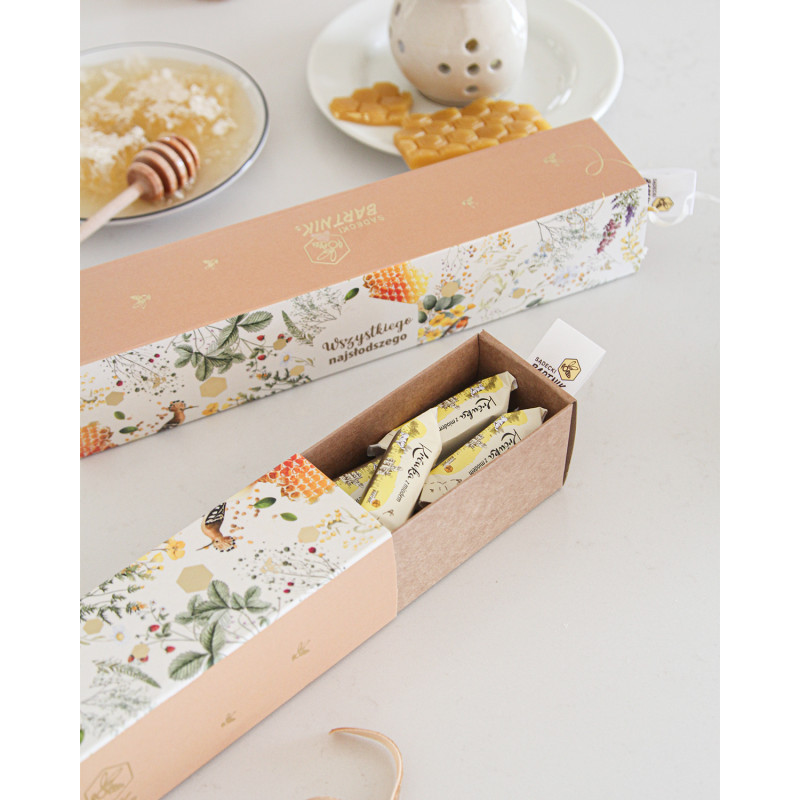 Krówki z miodem w pudełku prezentowym – 250 g Krówki z miodem w pudełku prezentowym – 250 g
