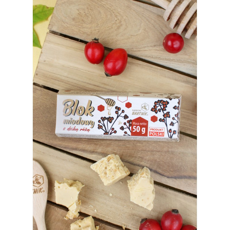 Blok czekoladowy z dziką różą 50g Blok czekoladowy z dziką różą 50g