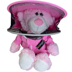 Pluszowy Miś pszczelarz - różowy