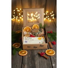 Świąteczny Zestaw z Bonem Podarunkowym i Słodkościami